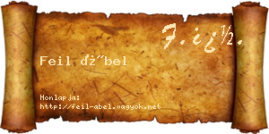 Feil Ábel névjegykártya
