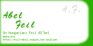 abel feil business card